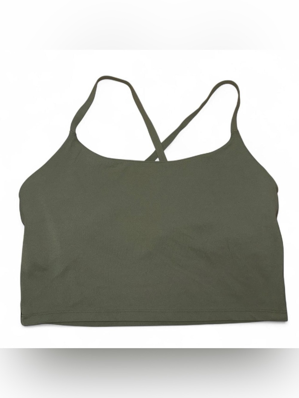 aerie Olive Green Strappy Sports Bra Size L